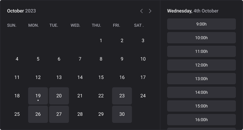 Calendar App preview